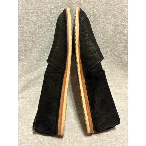 Frye Size 6 Black Leather Flats Slip Ons Loafers Ballet flats Women’s Shoes EUC - Picture 9 of 10